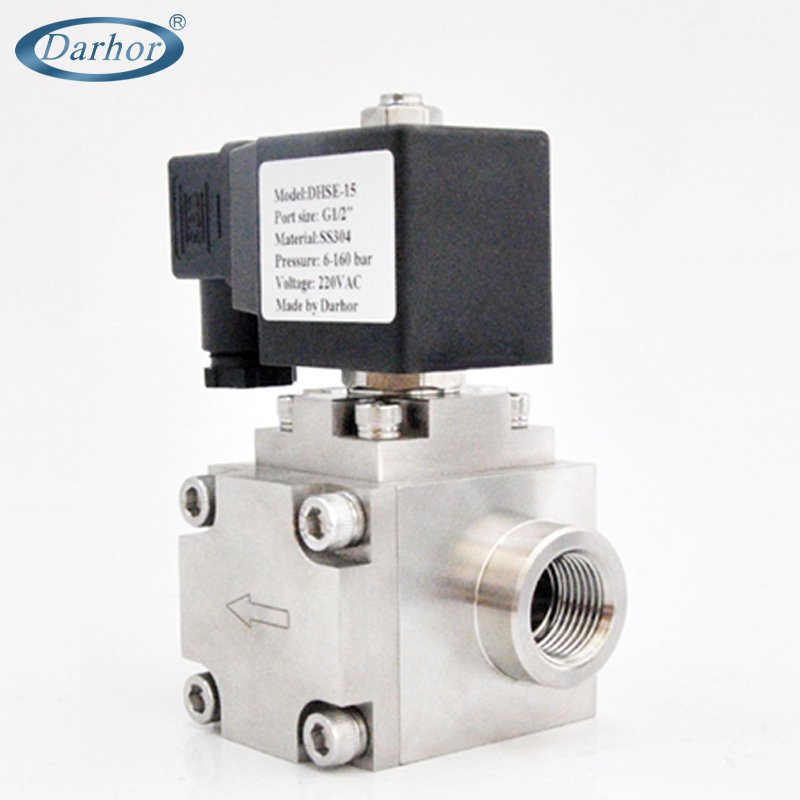 DHSE 2 way high pressure SS solenoid valve