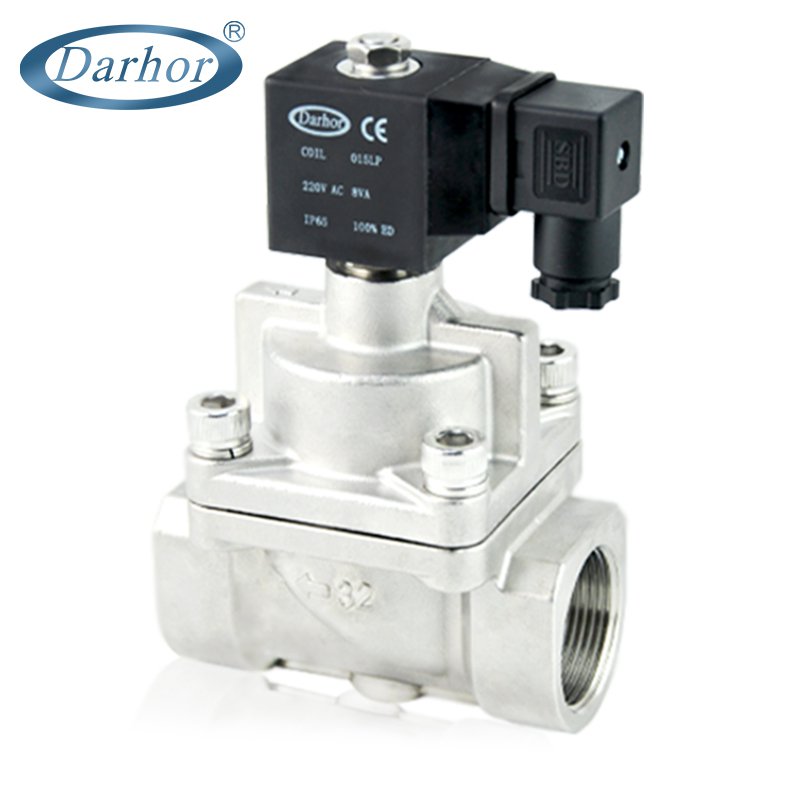 DHY 2 way piston high pressure SS solenoid valve