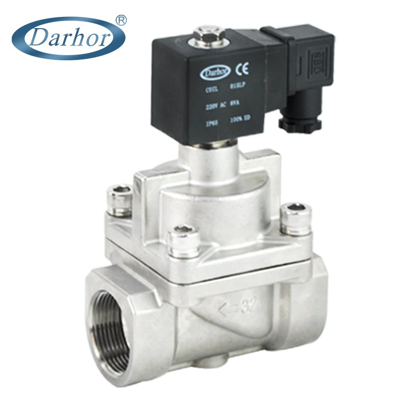 DHY 2 way piston high pressure SS solenoid valve