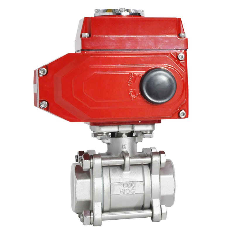 Electric 3 Pieces Thread Ball Valve