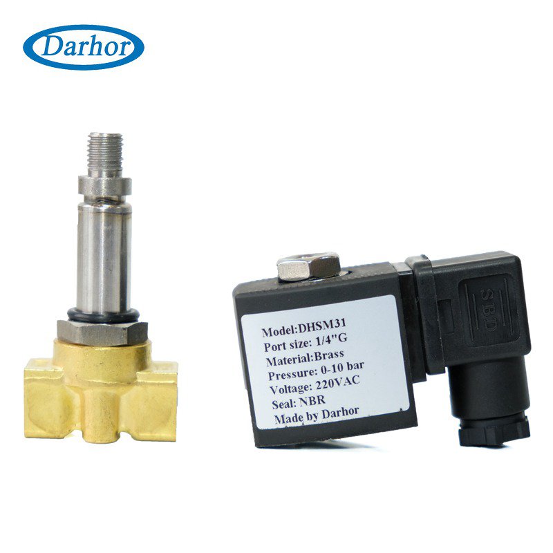 DHSM31 2 way miniature direct acting brass solenoid valve